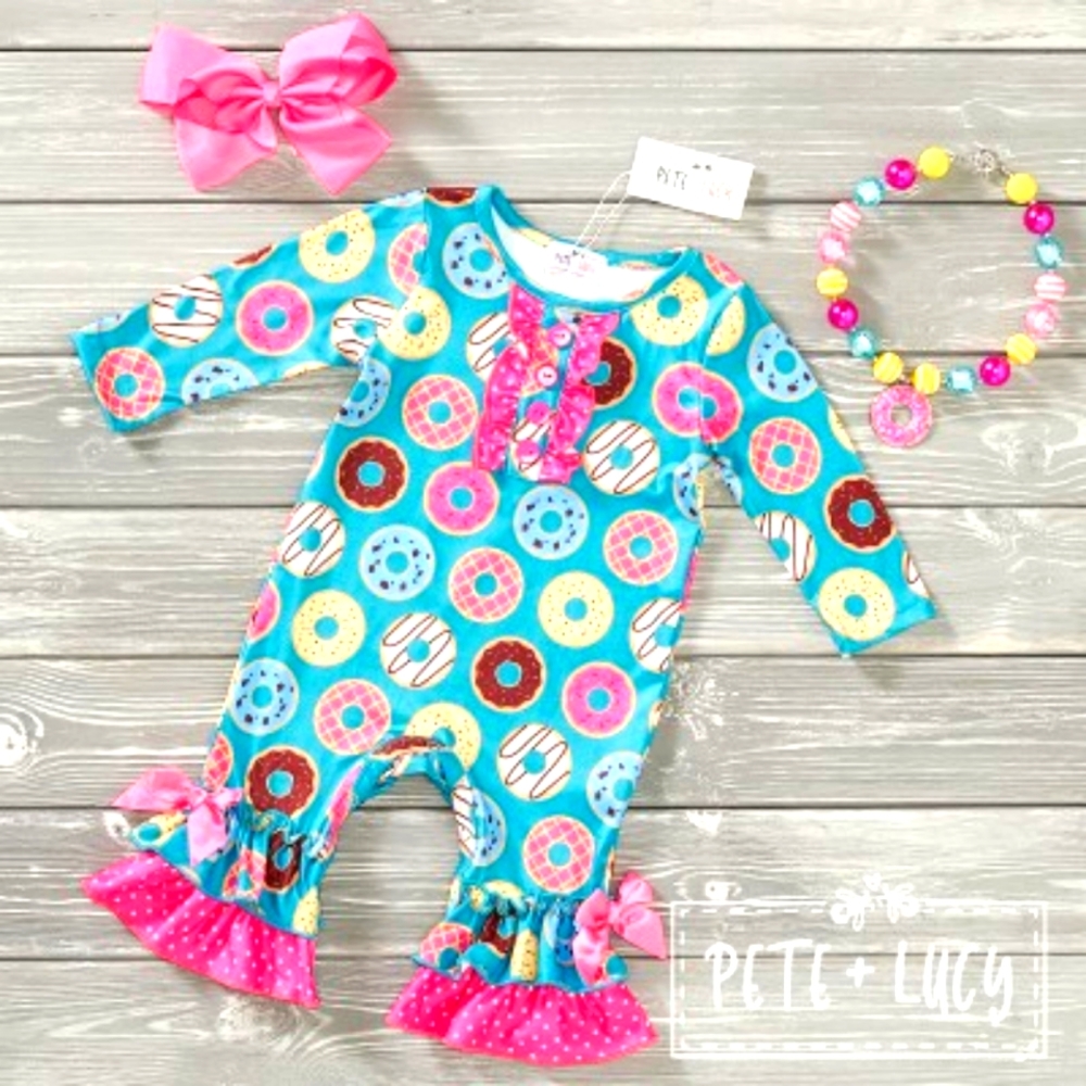Pete and Lucy Milk Silk Donuts Romper